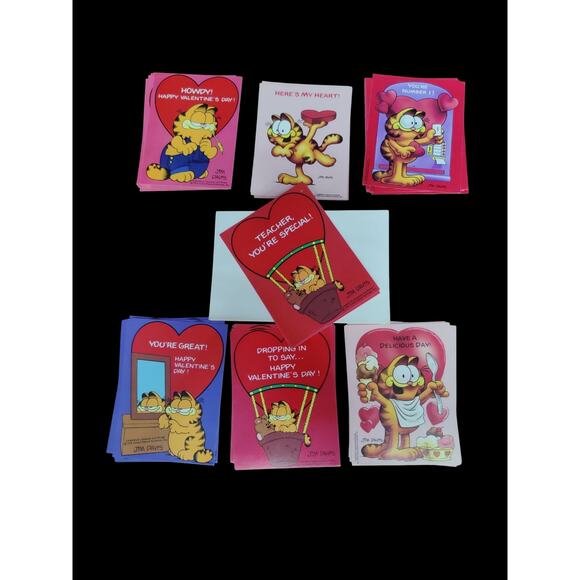 Vintage 1978 Jim Davis Garfield Valentine's Day cards - Picture 2 of 2